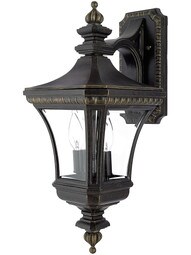 Devon Medium Wall Lantern In Black or Bronze Finish